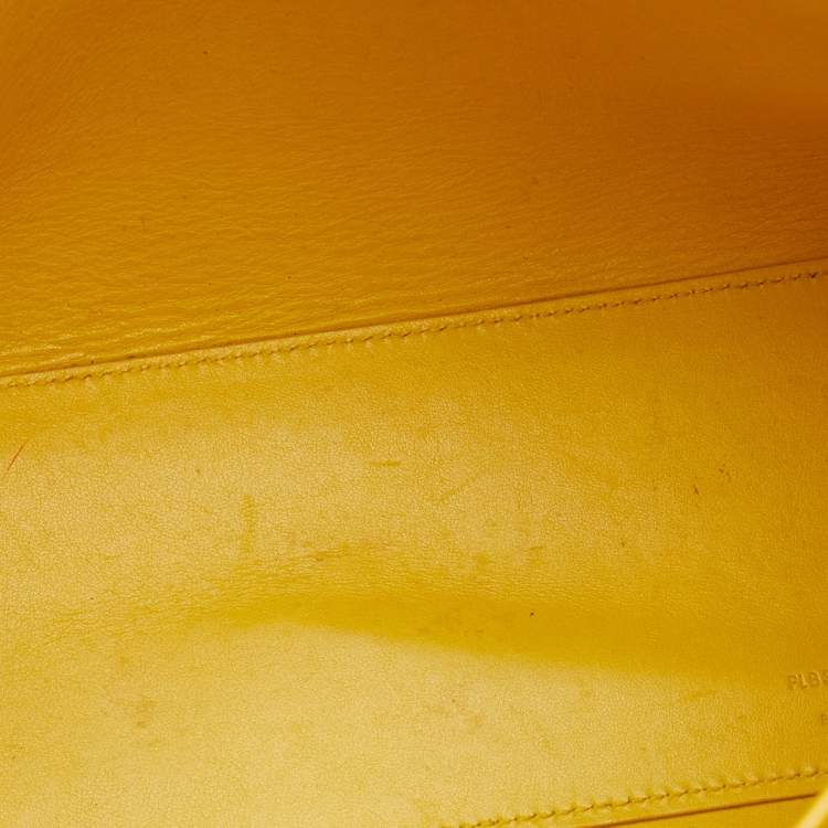 Pre Owned Saint Laurent Yellow Leather Baby Classic Sac De Jour Tote