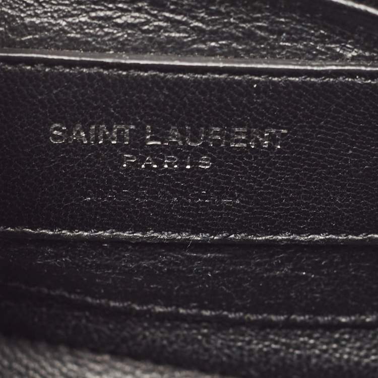 Pre Owned Saint Laurent Black Croc Embossed Leather Toy Classic Sac De Jour Tote
