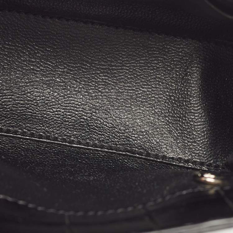 Pre Owned Saint Laurent Black Croc Embossed Leather Toy Classic Sac De Jour Tote