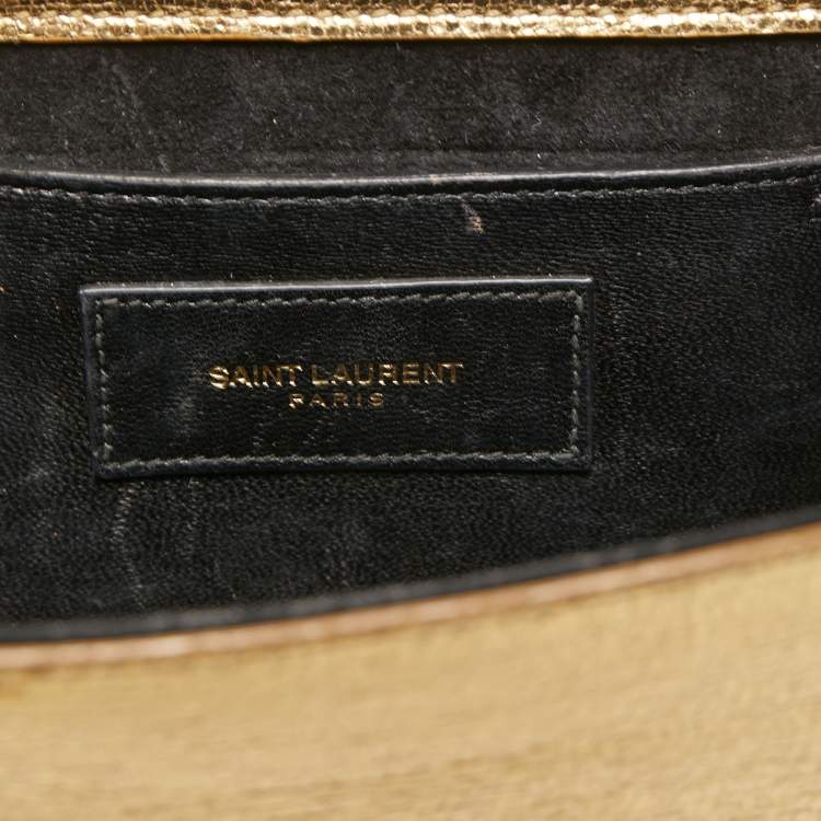 مملوكة مسبقًا Saint Laurent Gold Leather Small Kate Tassel Crossbody Bag