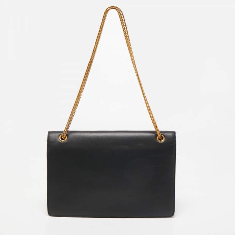 مملوكة مسبقًا Saint Laurent Black Leather Medium Betty Shoulder Bag