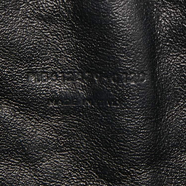 Pre Owned Saint Laurent Black Matelassé Leather Mini Lou Shoulder Bag