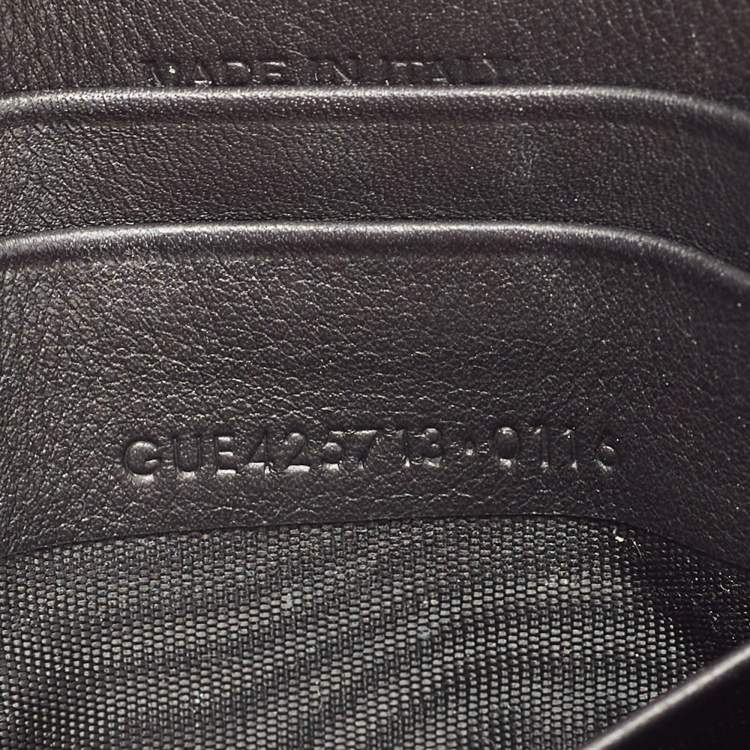 Pre Owned Saint Laurent Black Leather Tri Pocket Crossbody Bag
