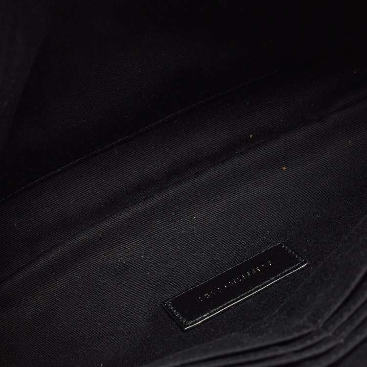 مملوكة مسبقًا Saint Laurent Burgundy Matelassé Leather Cassandre Tablet Pouch