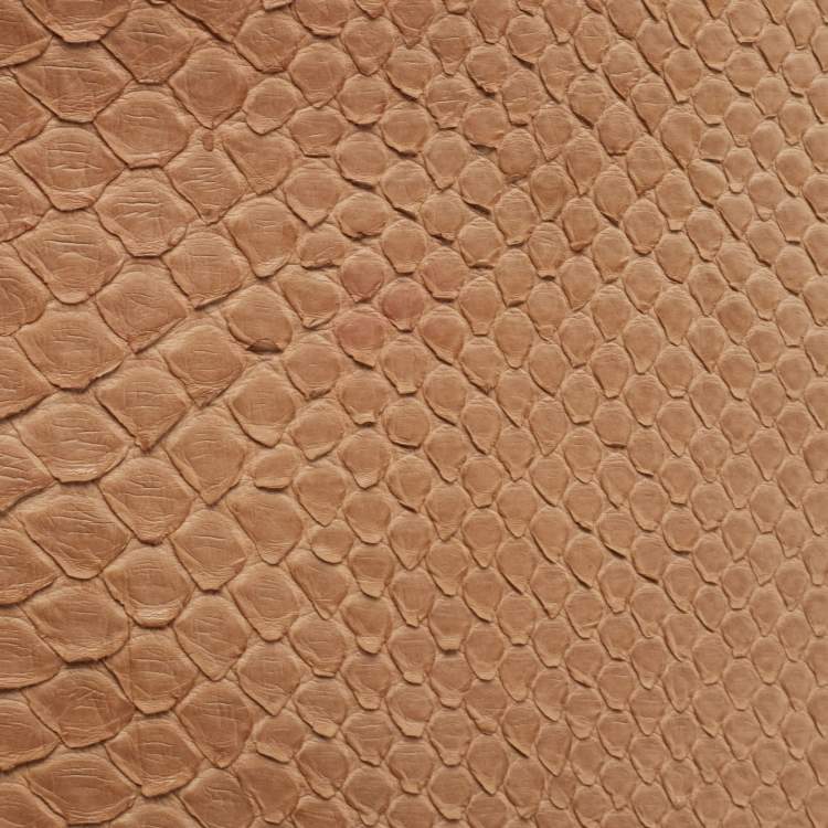 Pre Owned Saint Laurent Beige Python Medium Cassandra Chain Bag
