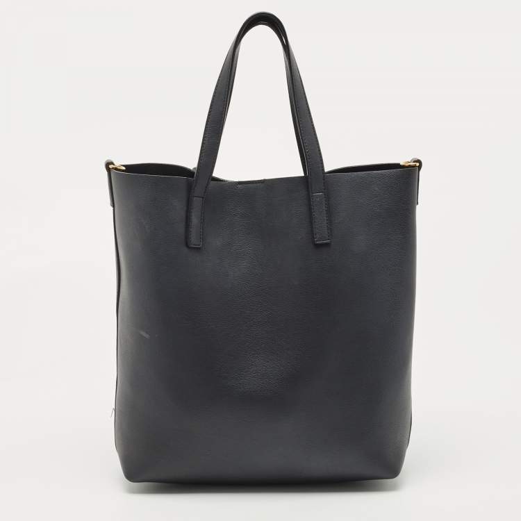 Pre Owned Saint Laurent Black Leather Toy Shopper Tote
