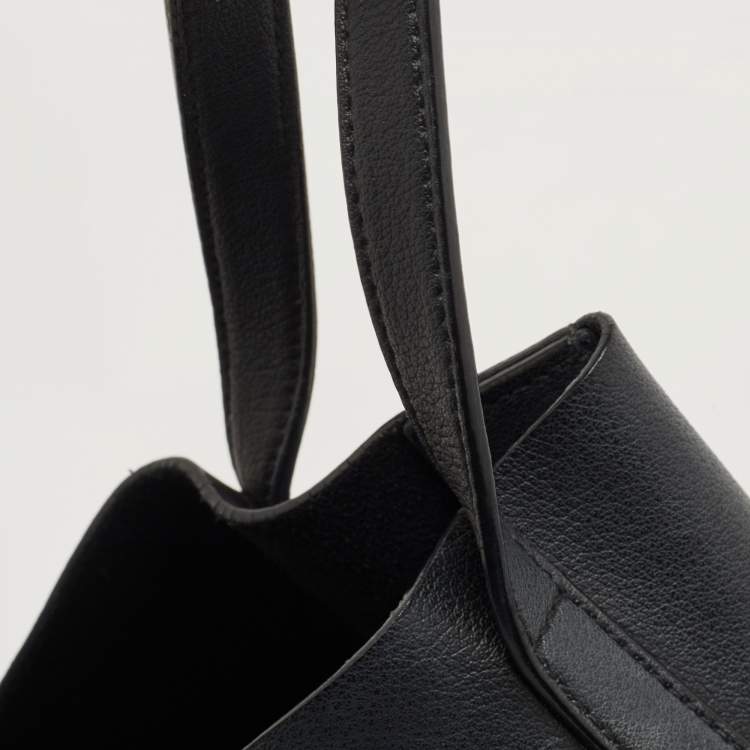 Pre Owned Saint Laurent Black Leather Toy Shopper Tote