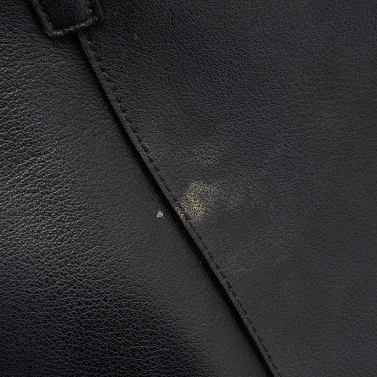Pre Owned Saint Laurent Black Leather Toy Shopper Tote