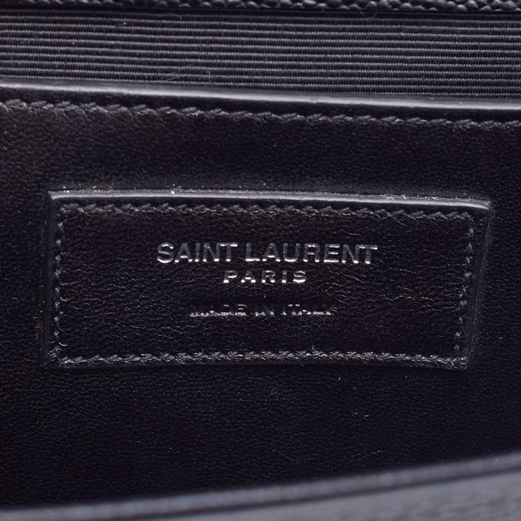 Pre Owned Saint Laurent Black Leather Medium Kate Shoulder Bag