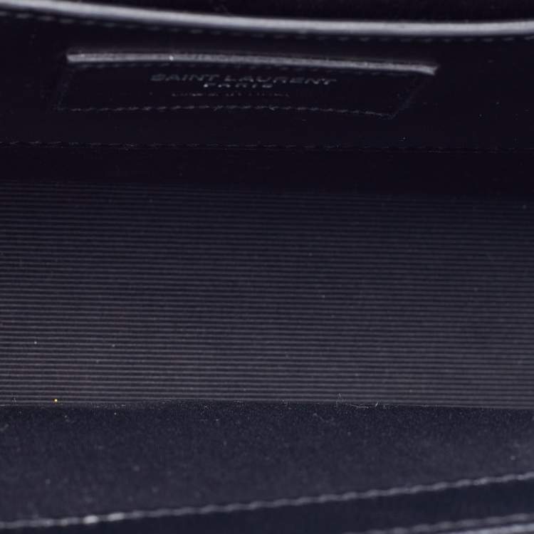 Pre Owned Saint Laurent Black Leather Medium Kate Shoulder Bag