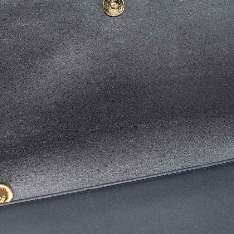 Pre Owned Saint Laurent Black Leather Medium Kate Tassel Shoulder Bag