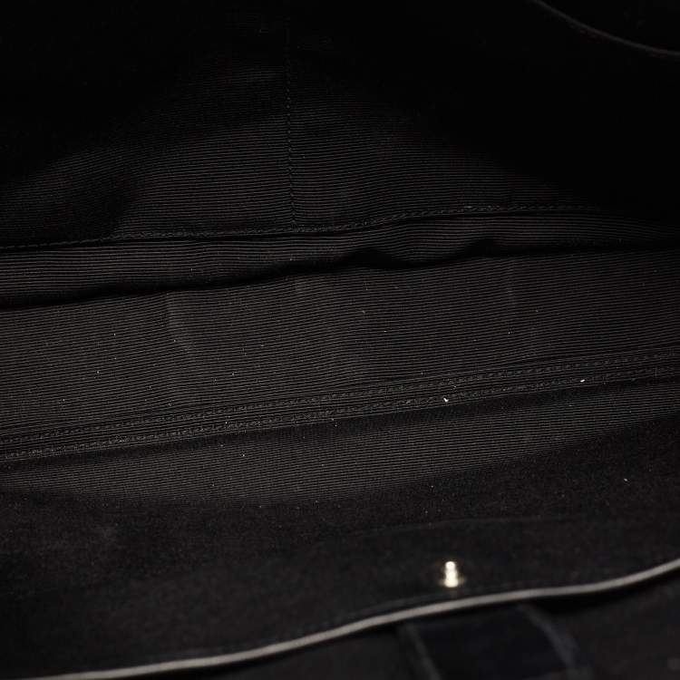 Pre Owned Saint Laurent Black Grain Leather Small Museum Briefcase