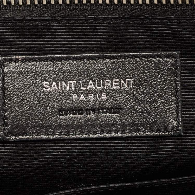 Pre Owned Saint Laurent Black Grain Leather Small Museum Briefcase