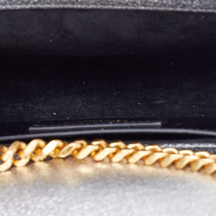 Pre Owned Saint Laurent Silver Leather Small Kate Chain Shoulder Bag