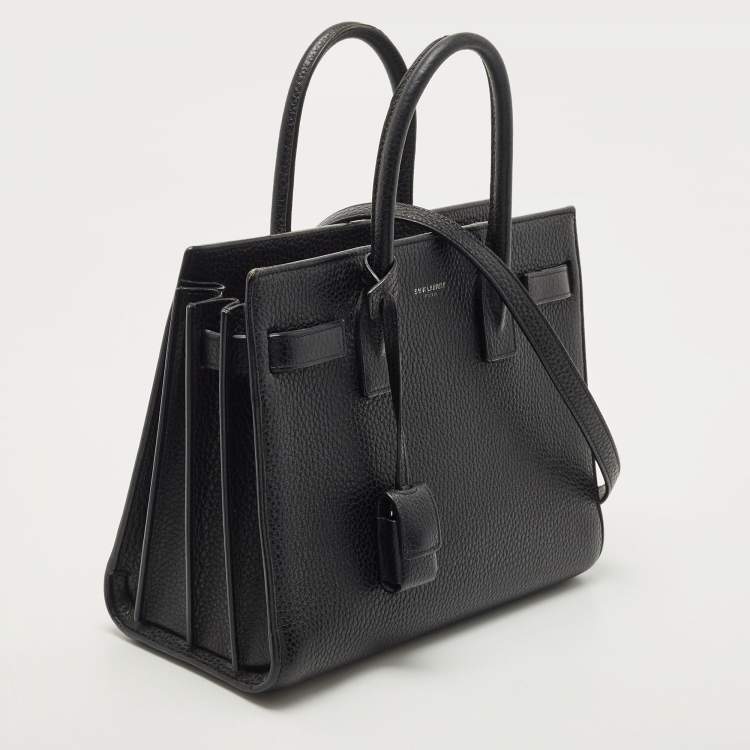 Pre Owned Saint Laurent Black Leather Baby Classic Sac De Jour Tote