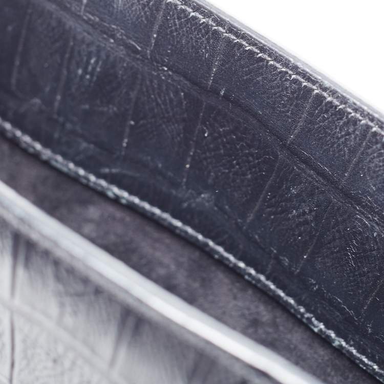 Pre Owned Saint Laurent Black Croc Leather Nano Classic Sac De Jour Tote
