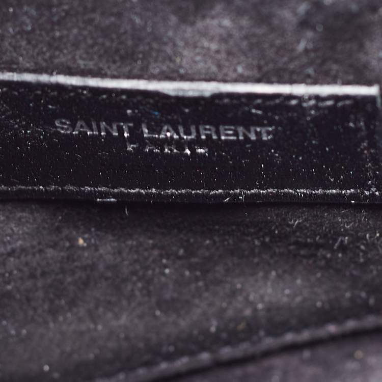 Pre Owned Saint Laurent Black Croc Leather Nano Classic Sac De Jour Tote
