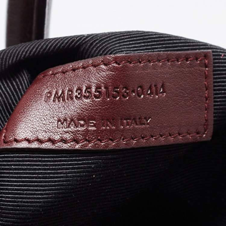 Pre Owned Saint Laurent Burgundy Leather Small Classic Sac De Jour Tote