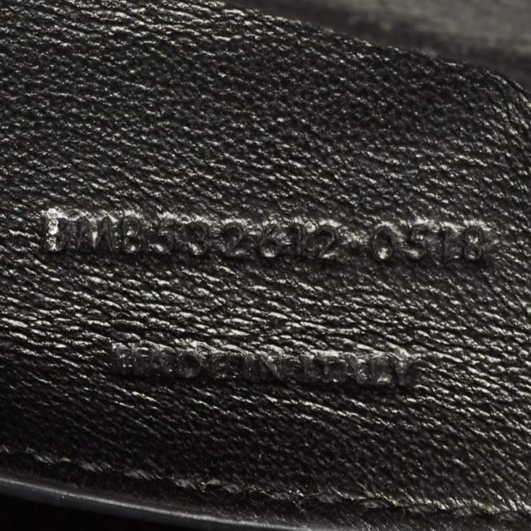 Pre Owned Saint Laurent Black Quilted Leather Medium Vicky Shoulder Bag
