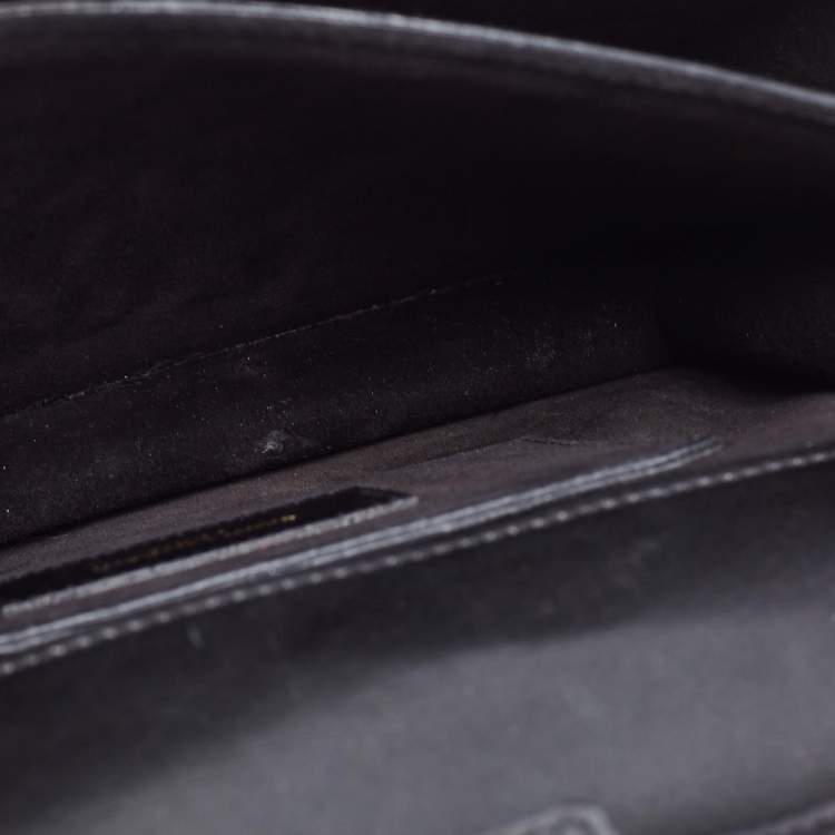 Pre Owned Saint Laurent Black Leather High School Top Handle Bag