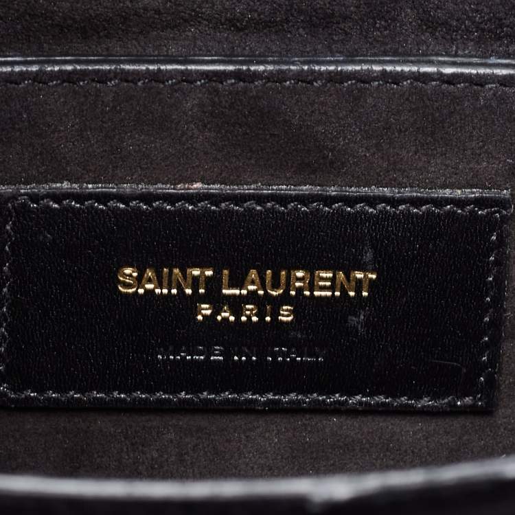Pre Owned Saint Laurent Black Leather High School Top Handle Bag