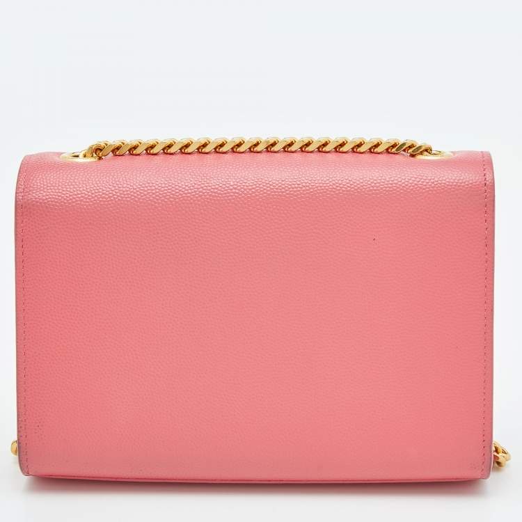 Pre Owned Saint Laurent Pink Leather Small Kate Shoulder Bag