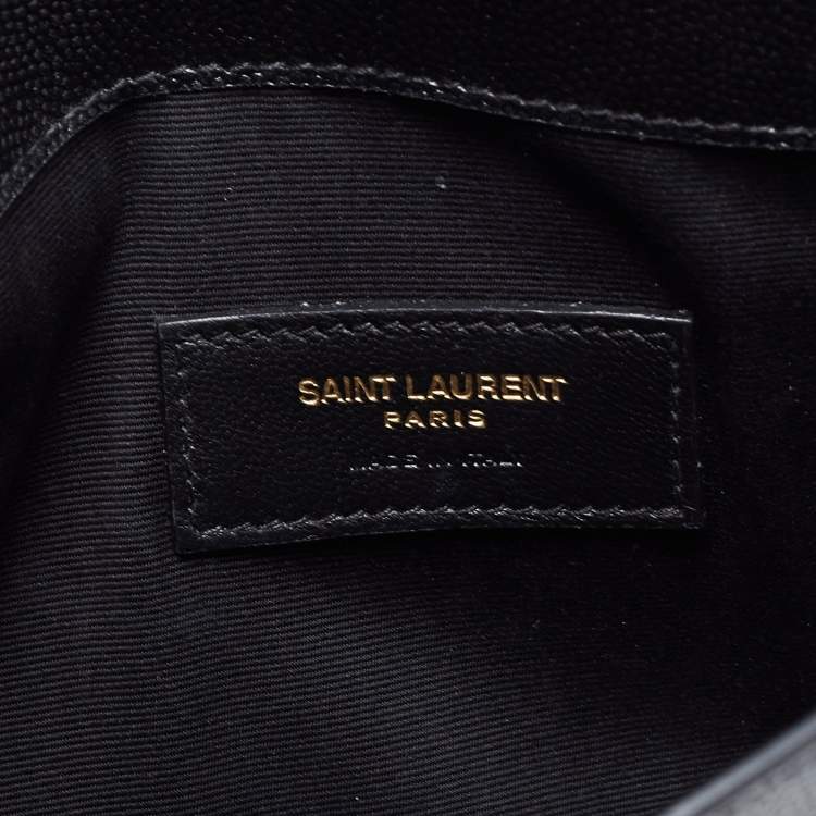 مملوكة مسبقًا Saint Laurent Black Leather Uptown Pouch