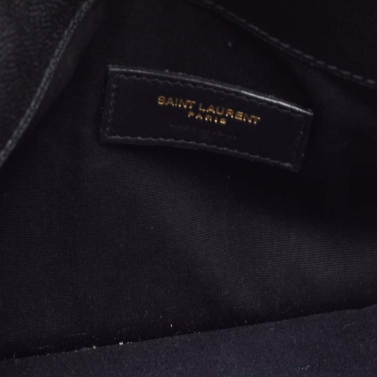 مملوكة مسبقًا Saint Laurent Black Leather Uptown Pouch