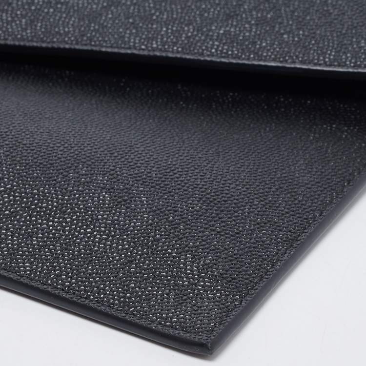 مملوكة مسبقًا Saint Laurent Black Leather Uptown Pouch