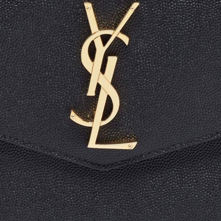 مملوكة مسبقًا Saint Laurent Black Leather Uptown Pouch