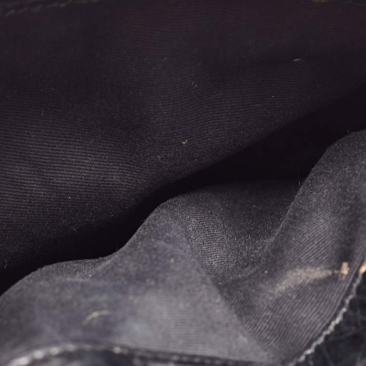 Pre Owned Saint Laurent Black Aged Leather Medium Niki Shoulder Bag
