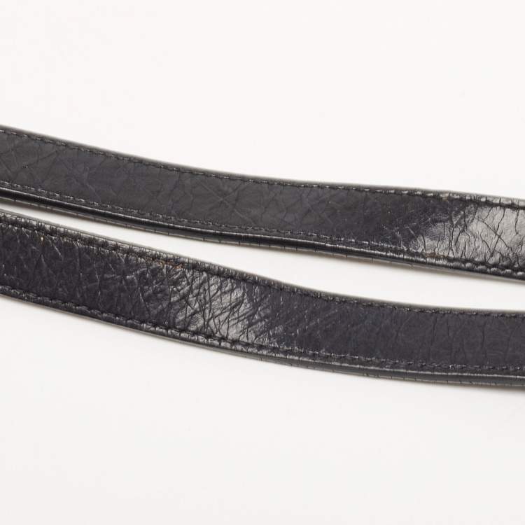 Pre Owned Saint Laurent Black Aged Leather Medium Niki Shoulder Bag
