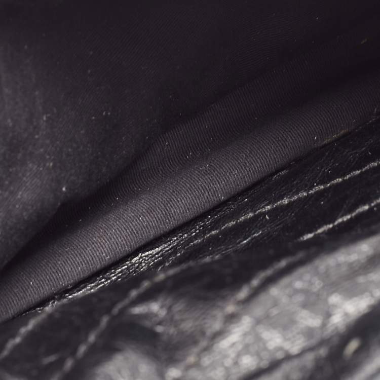 Pre Owned Saint Laurent Black Aged Leather Medium Niki Shoulder Bag