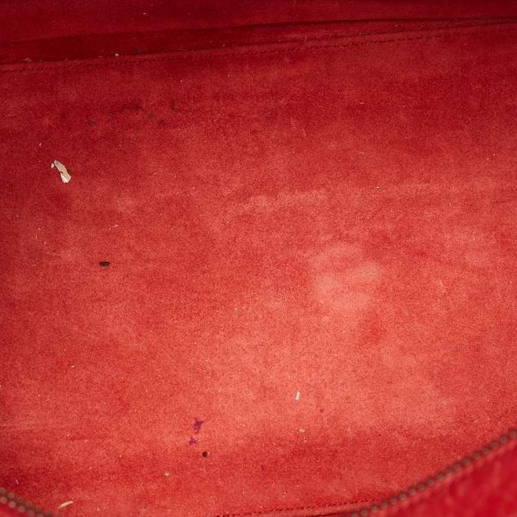 Pre Owned Saint Laurent Red Leather Classic 6 Duffle Bag
