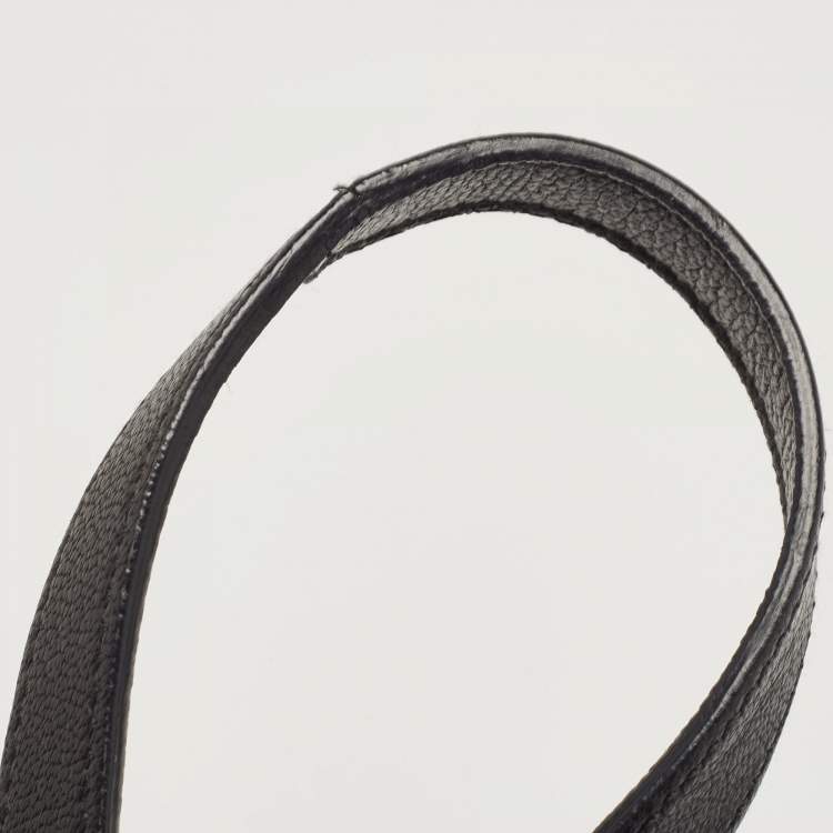Pre Owned Saint Laurent Black/Brown Leopard Print Calfhair and Leather Muse Satchel