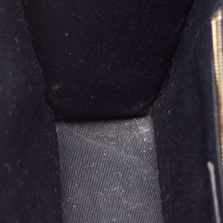 Pre Owned Saint Laurent Blue Matelassé Leather Large Monogram Envelope Shoulder Bag