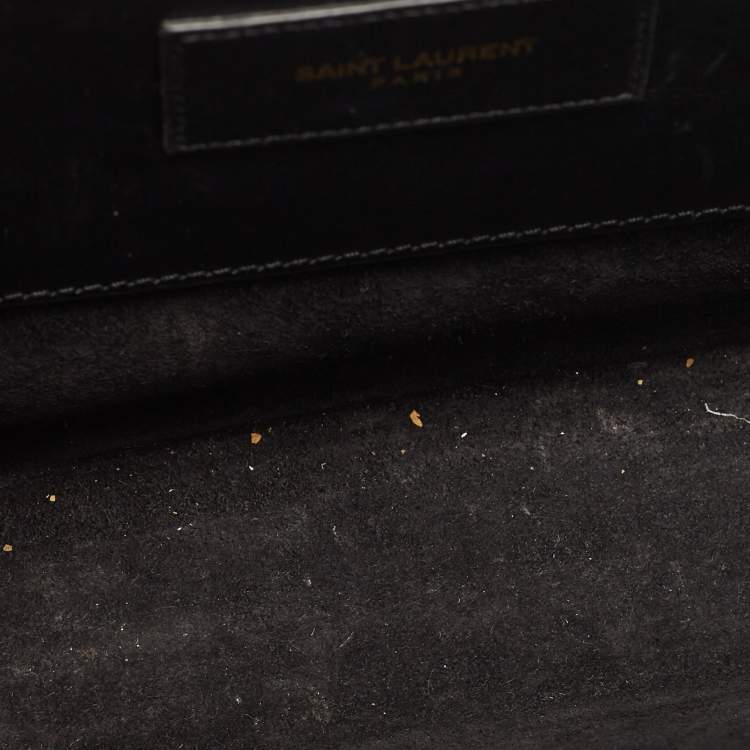 Pre Owned Saint Laurent Black Leather Medium Kate Tassel Chain Bag