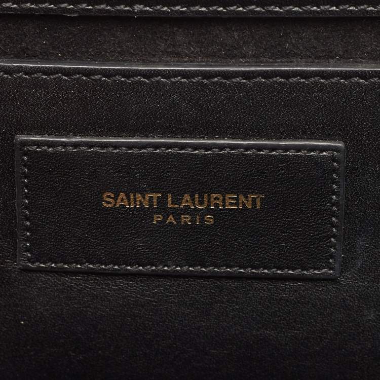 Pre Owned Saint Laurent Black Leather Medium Kate Tassel Chain Bag