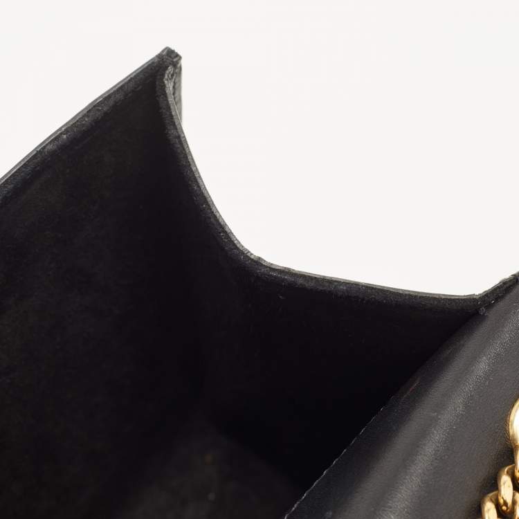 Pre Owned Saint Laurent Black Leather Medium Kate Tassel Chain Bag