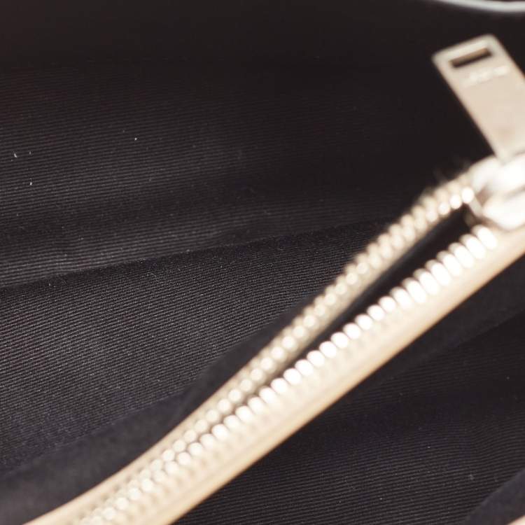 Pre Owned Saint Laurent Beige Leather Small Loulou Shoulder Bag