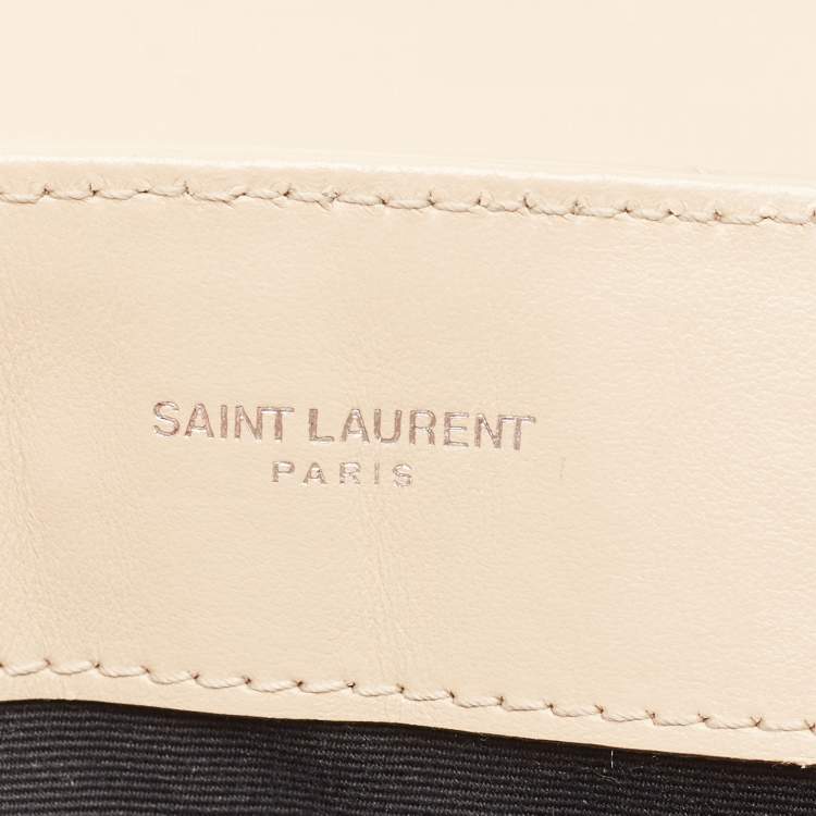 Pre Owned Saint Laurent Beige Leather Small Loulou Shoulder Bag