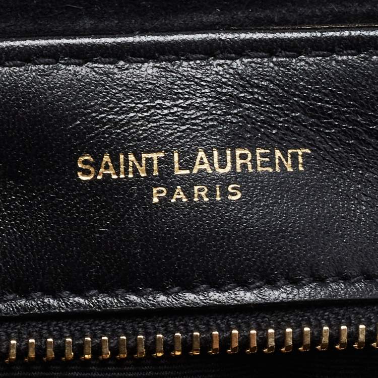 Pre Owned Saint Laurent Metallic Matelassé Leather Toy Loulou Crossbody Bag