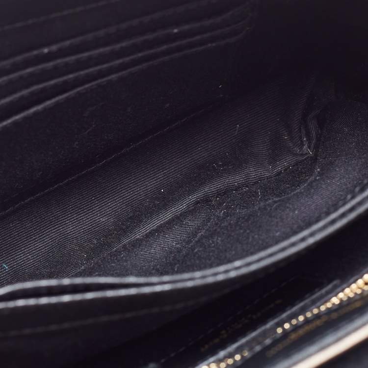 Pre Owned Saint Laurent Metallic Matelassé Leather Toy Loulou Crossbody Bag