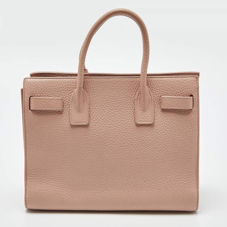 Pre Owned Saint Laurent Pink Leather Baby Classic Sac De Jour Tote