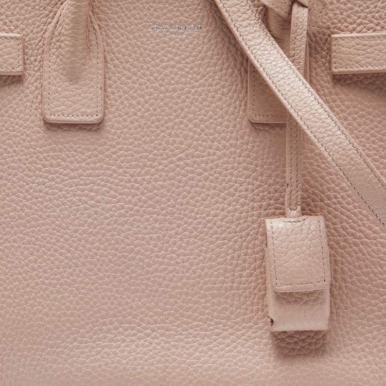 Pre Owned Saint Laurent Pink Leather Baby Classic Sac De Jour Tote