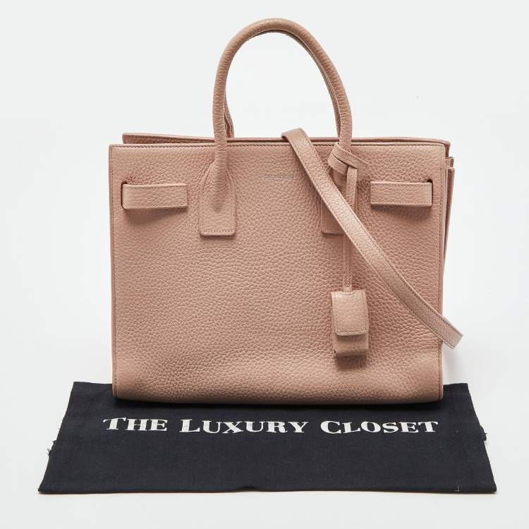Pre Owned Saint Laurent Pink Leather Baby Classic Sac De Jour Tote