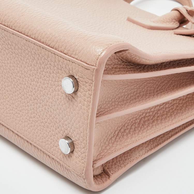Pre Owned Saint Laurent Pink Leather Baby Classic Sac De Jour Tote