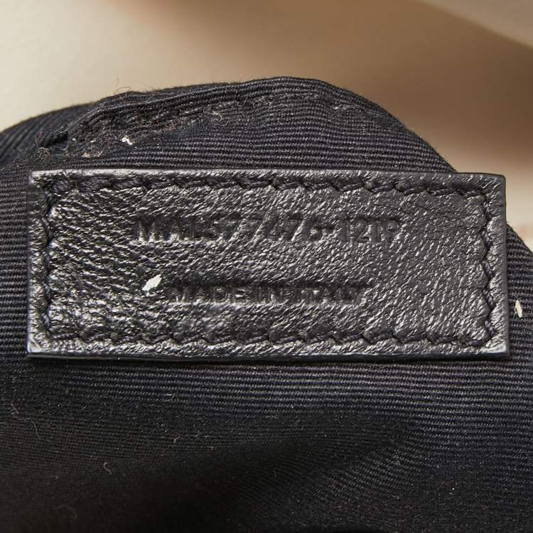 Pre Owned Saint Laurent White Leather Small Puffer Chain Shoulder Bag