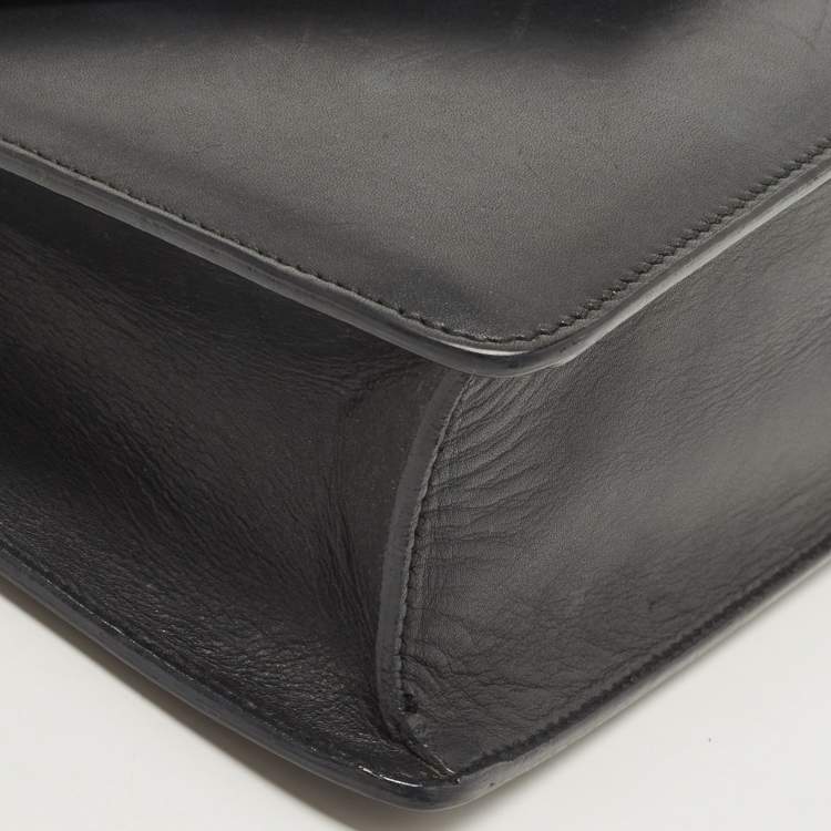 Pre Owned Saint Laurent Black Leather Studded Betty Shoulder Bag