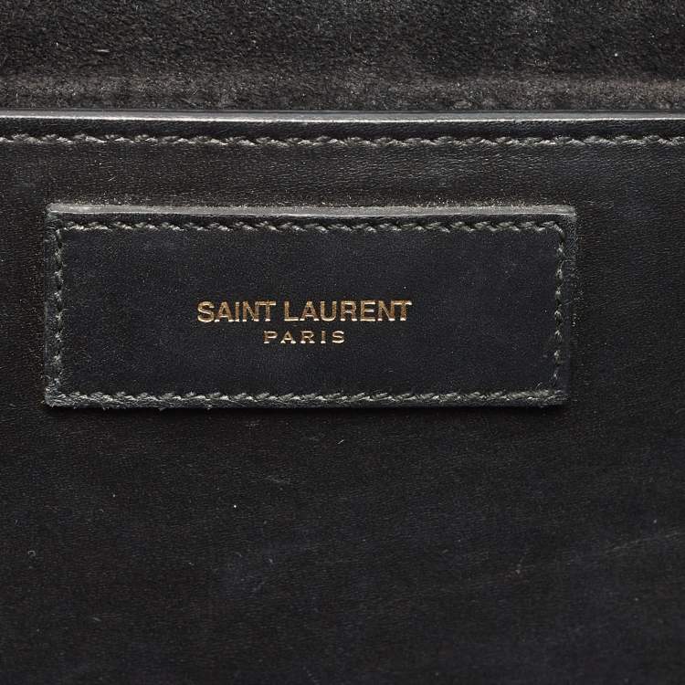 Pre Owned Saint Laurent Black Leather Studded Betty Shoulder Bag